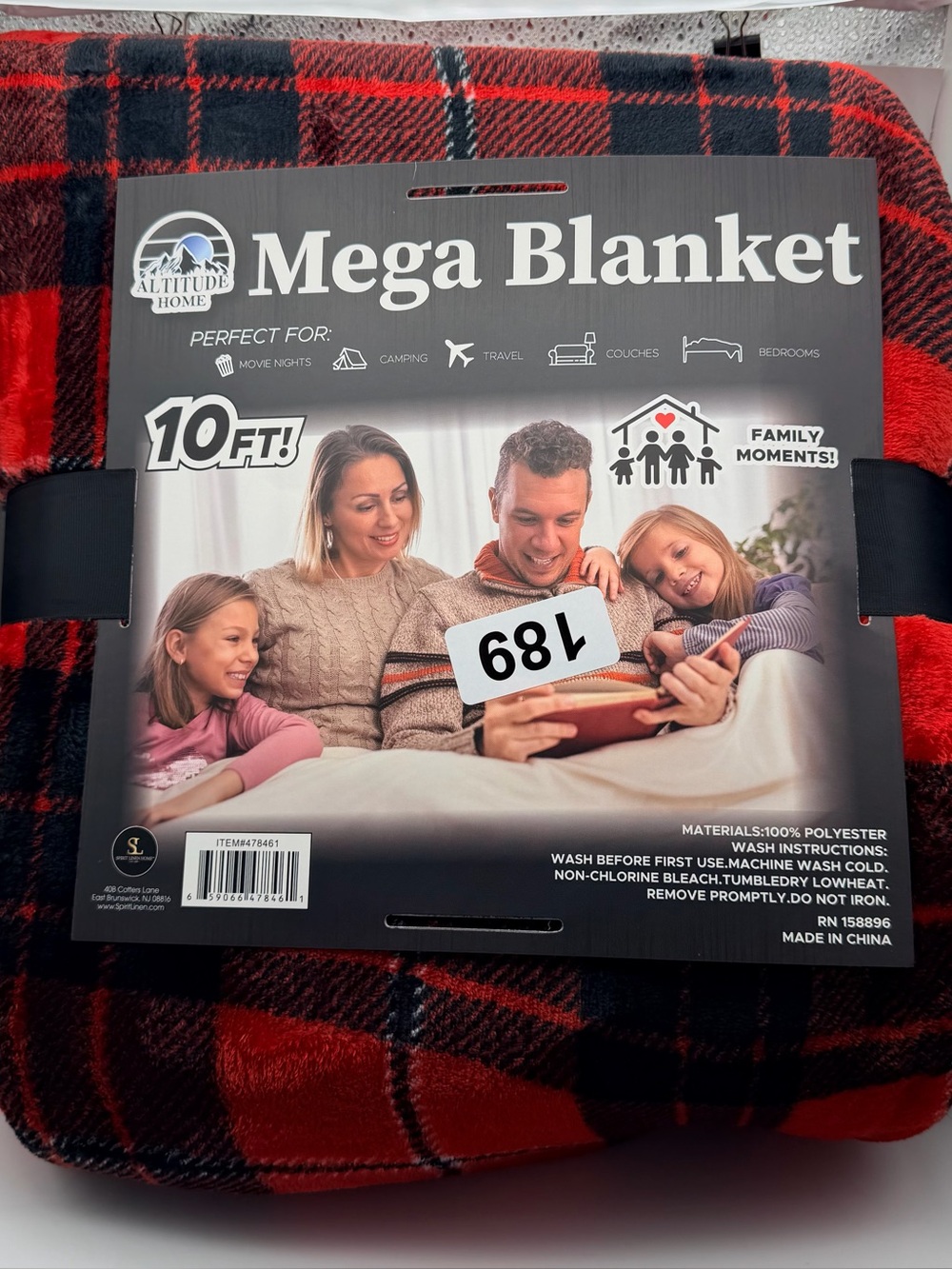 Altitude Home 10FT Family Mega Blanket Light Green Brand New